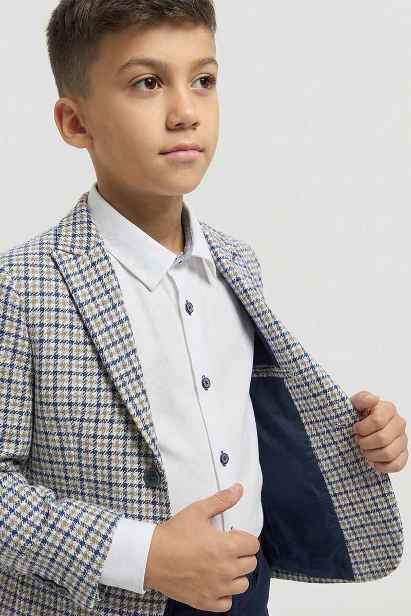 Boys Houndstooth for Formal Events Classic Blazer