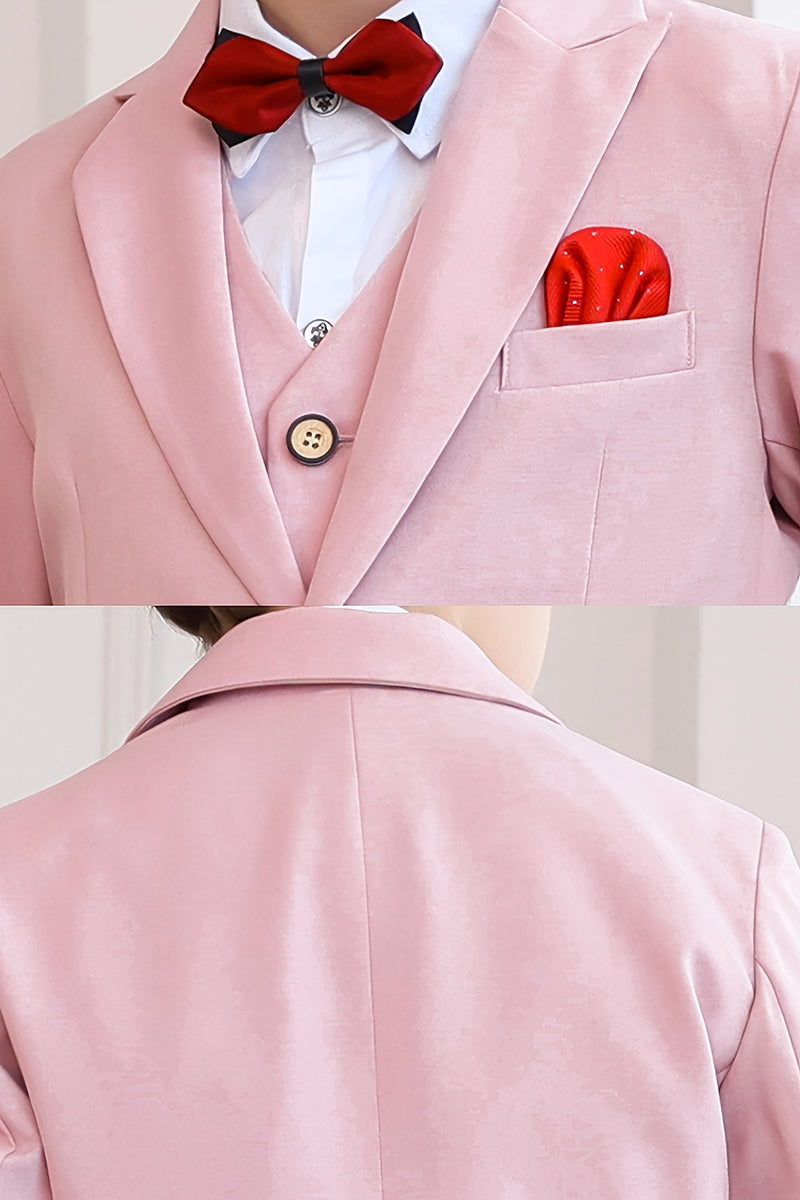 Boys Pink 3-Piece Suit for Garden Weddings