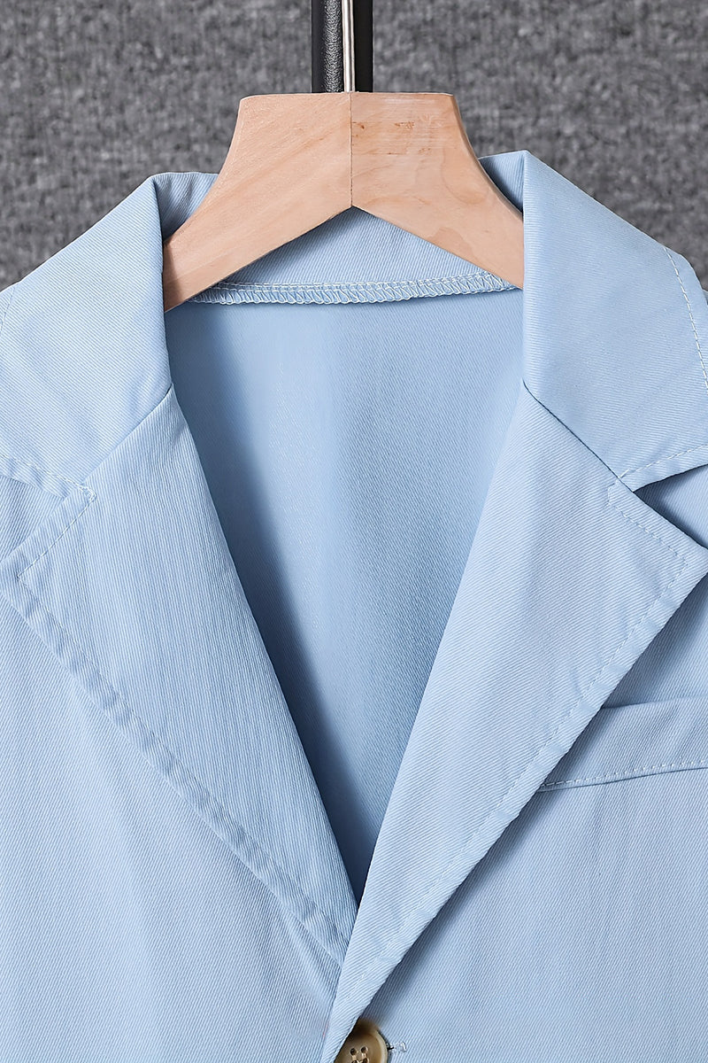 Boys Sky Blue Casual 2-Piece Suit for Country Weddings