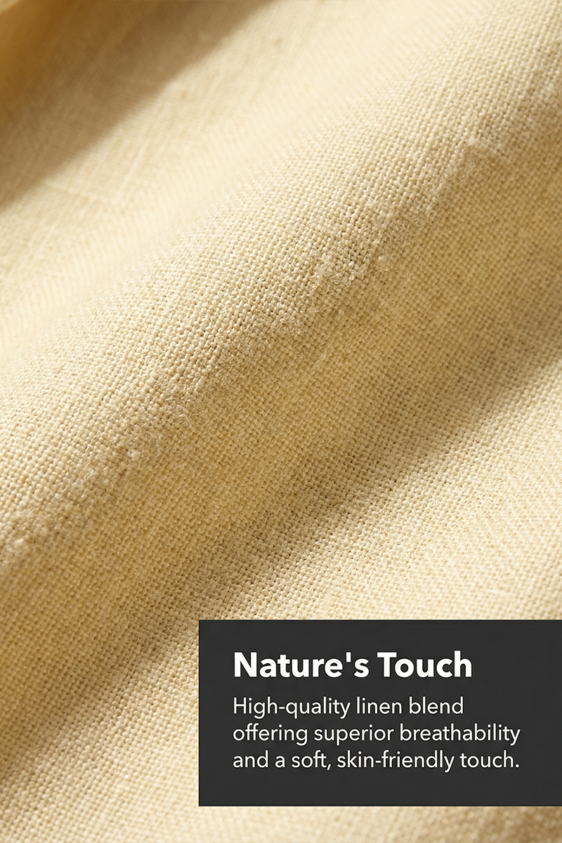 Boys Beige Linen-Blend 2-Piece Suit for Outdoor Weddings & Summer Events