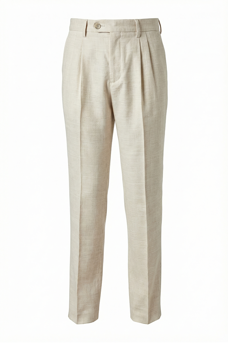 Boys Beige Formal Pants