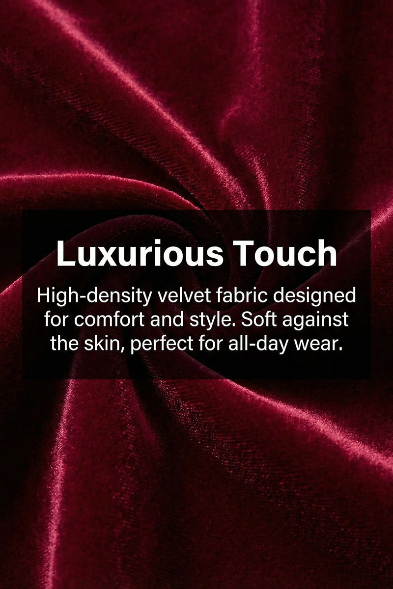 Boys Burgundy Velvet 2-Piece Suit for Christmas Weddings