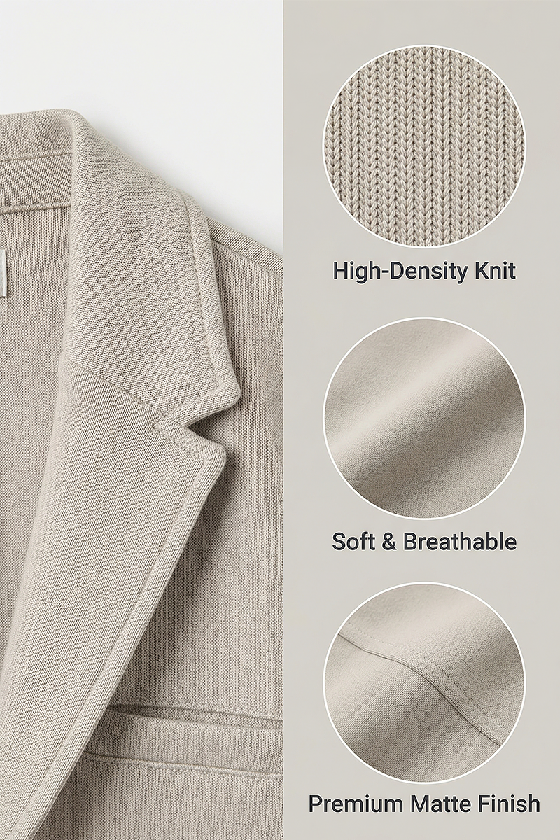 Boys Light Beige Casual Suit Jacket