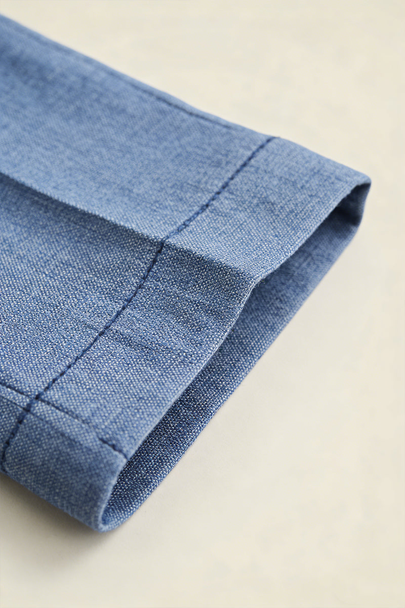 Boys Light Blue Linen Trousers