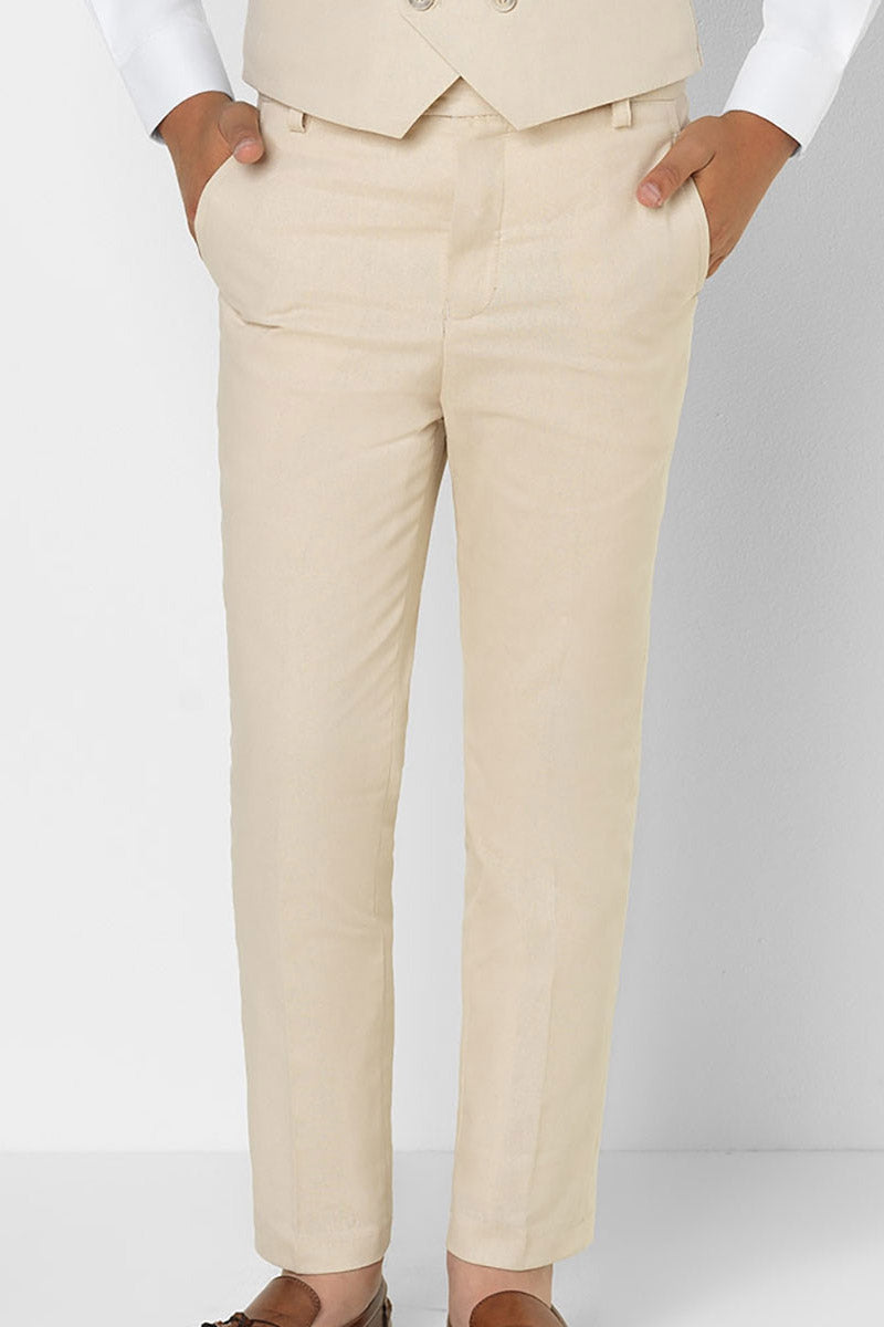 Boys Beige Tailored Trousers