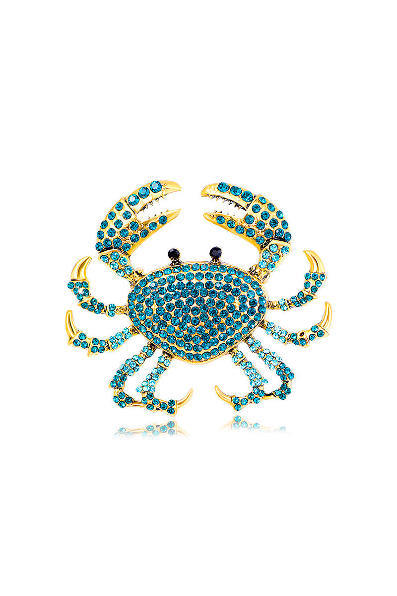 Boys 3A CZ Stone Crab Brooch