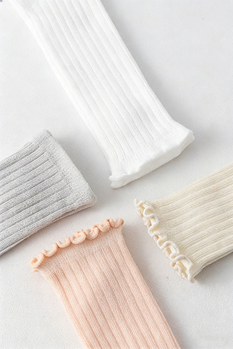 Boys 3-6 Year Old Ruffled Cotton Socks
