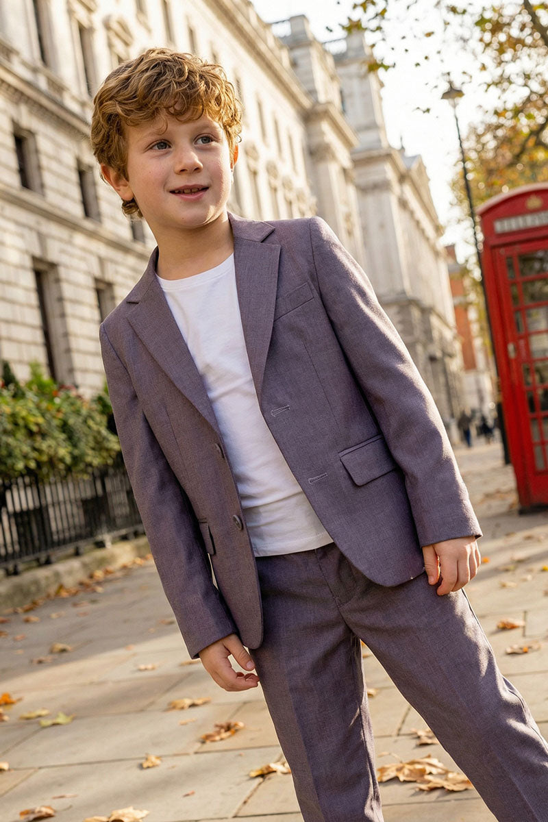 Boys Light Purple 2-Piece Suit for Tuscan Villa Weddings