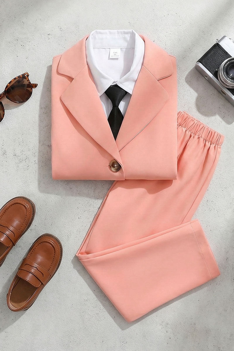 Boys Peach 2-Piece Suit for Romantic Garden Weddings