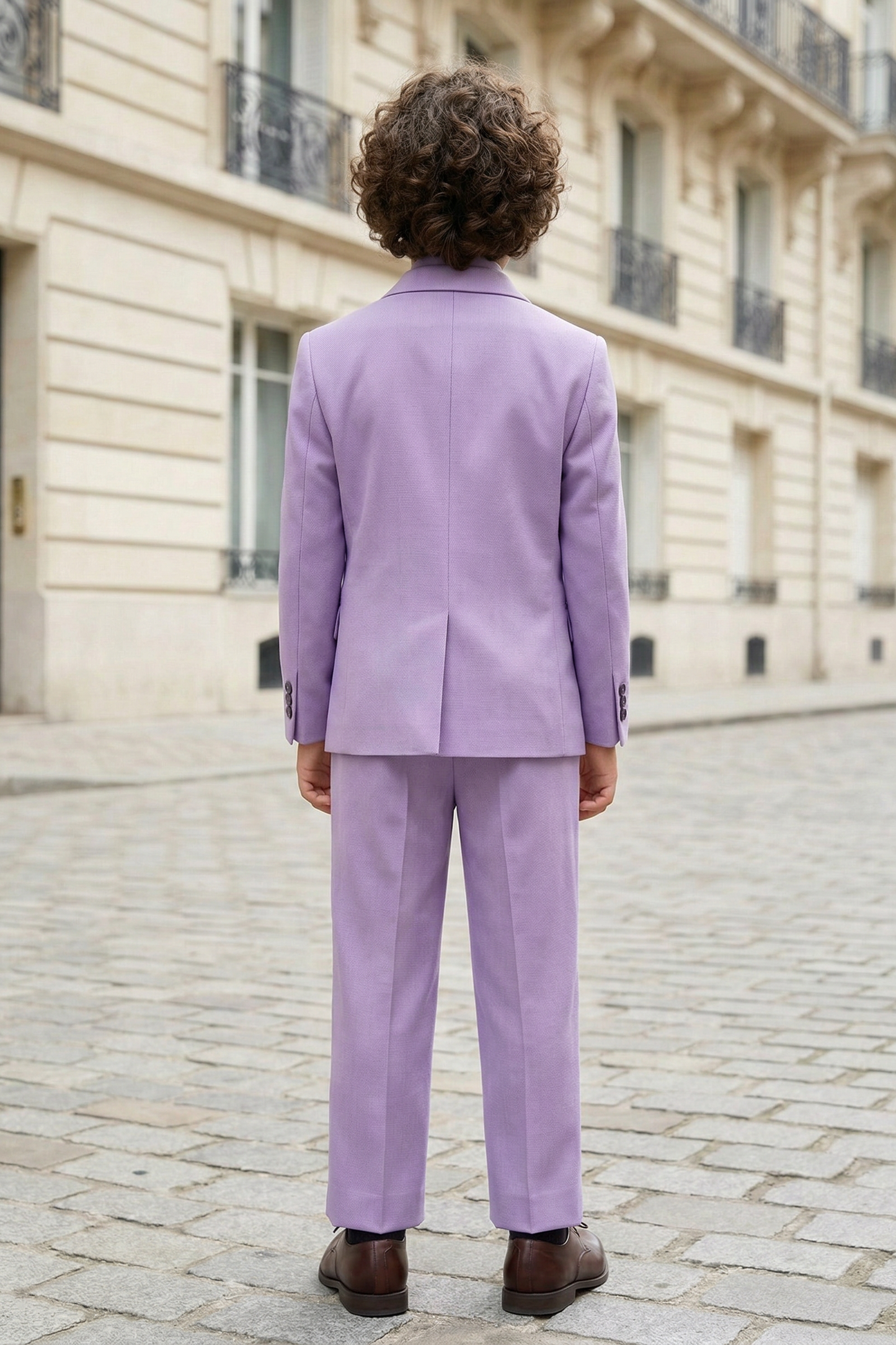 Light Purple Double-Breasted 3-Piece Suit