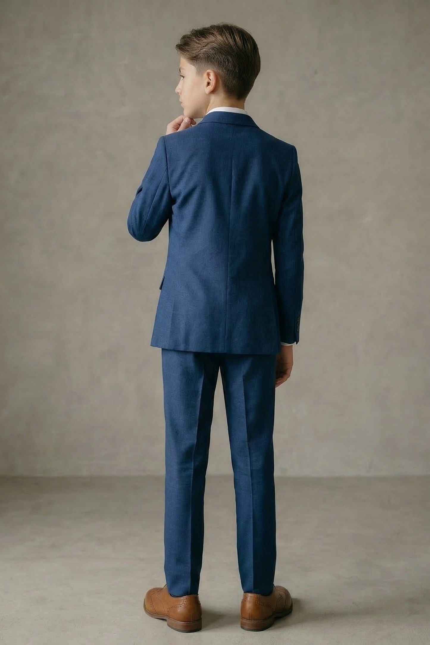 Dark Blue Double-Breasted 2-Piece Suit