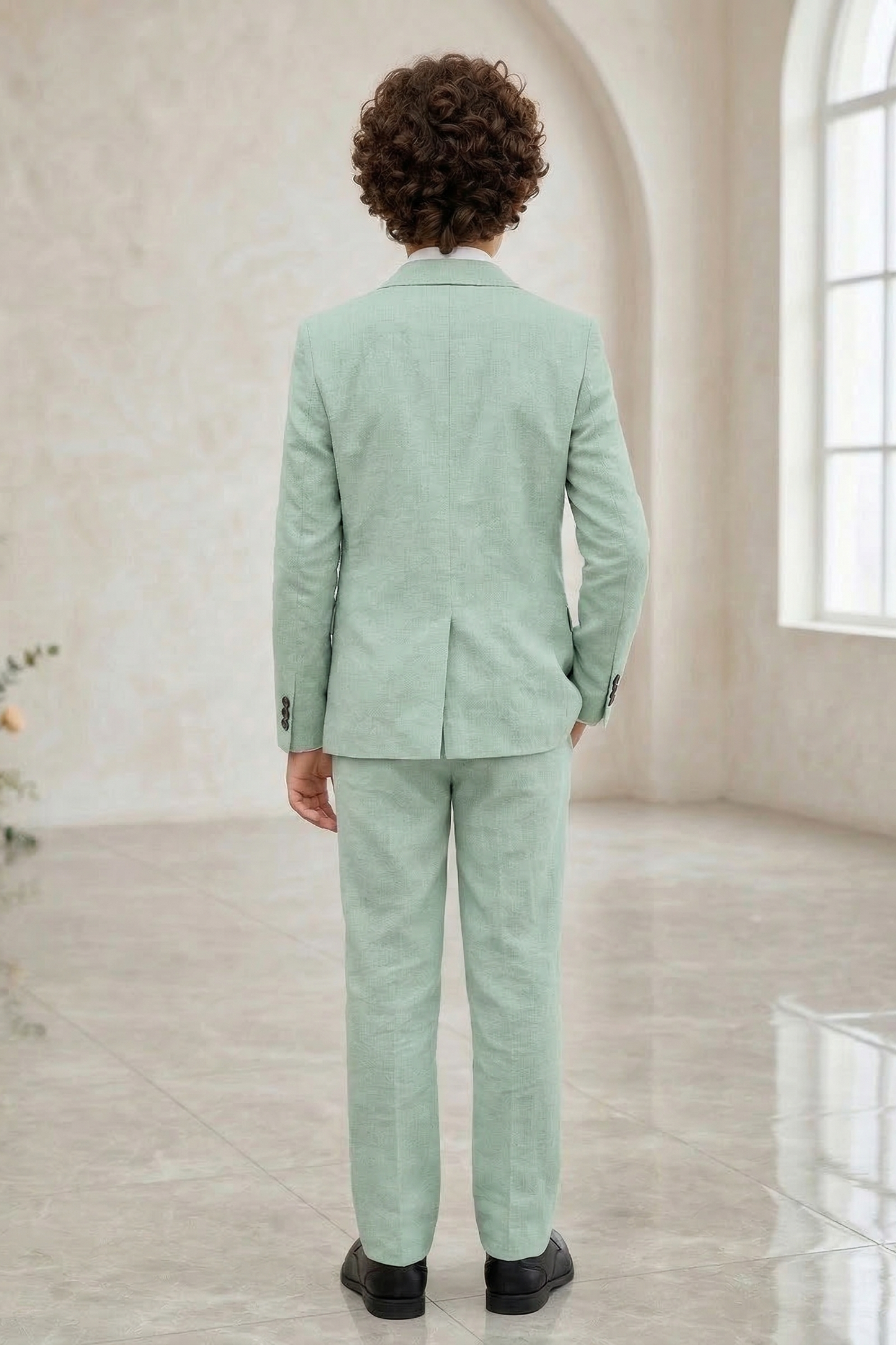 Mint Green Single-Breasted 2-Piece Suit