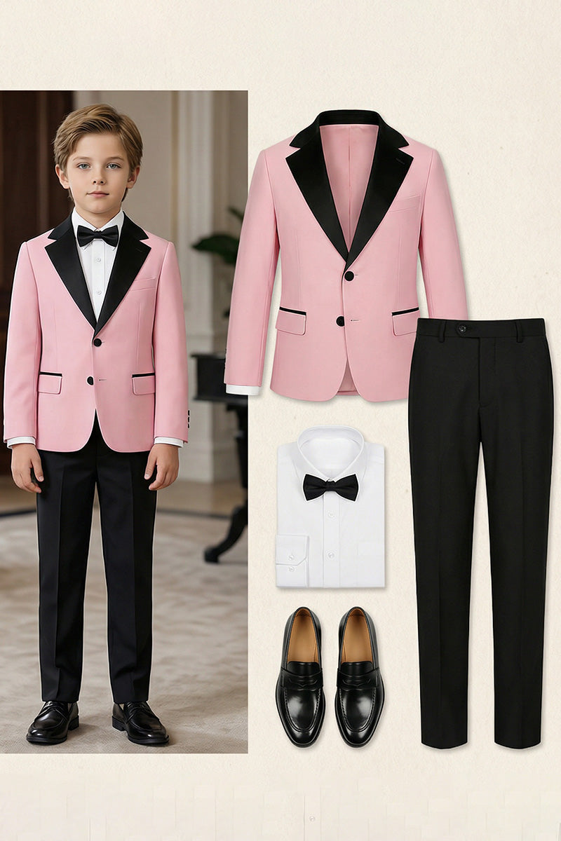 Boys Pink Tuxedo 2-Piece Suit