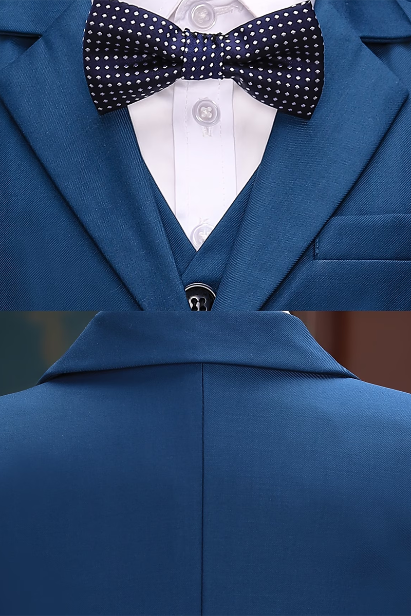 Boys Navy Blue 3-Piece Suit for Weddings