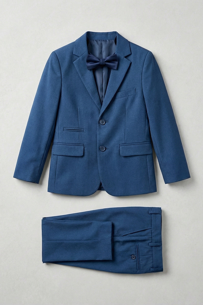 Boys Navy Blue 2-Piece Suit for Formal Weddings
