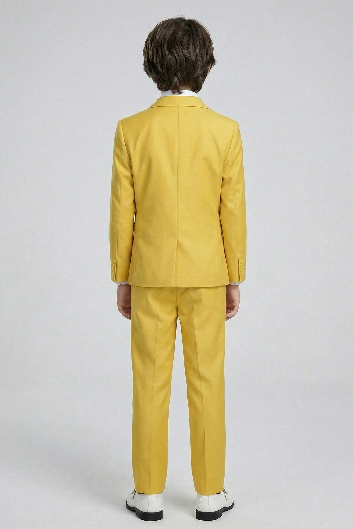 Bright Yellow Single-Breasted 2-Piece Suit