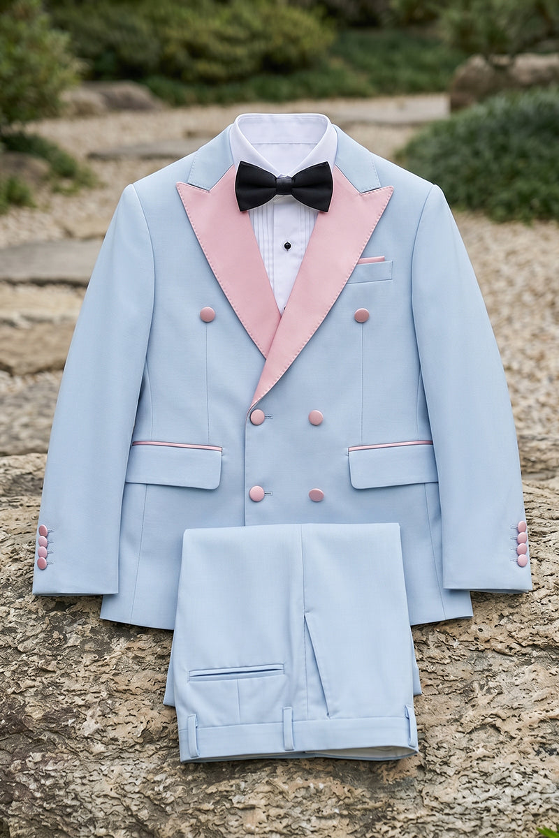 Boys Light Blue Tuxedo 2-piece Suit