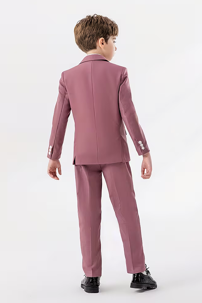 Dusty Rose Purple Single-Breasted 3-Piece Suit