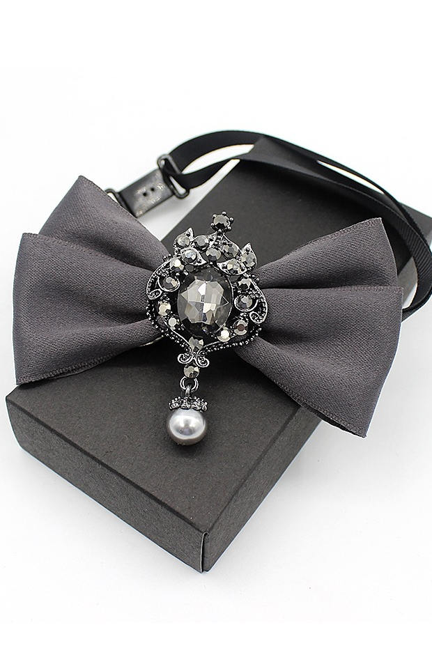 Diamond Brooch and Bow Tie (Unisex)