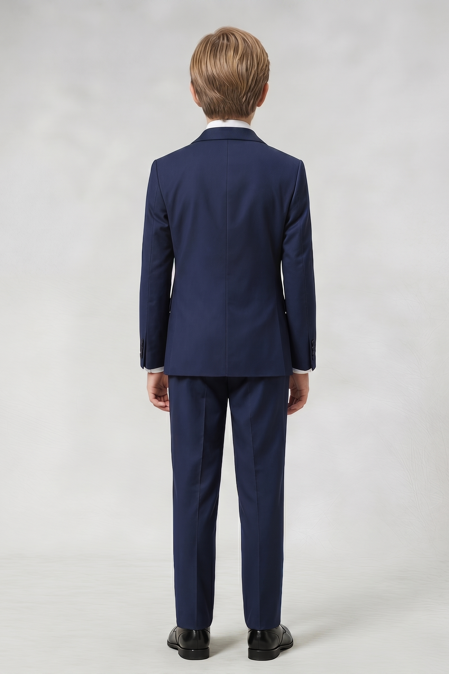 Dark Blue Velvet Double-Breasted 2-Piece Suit