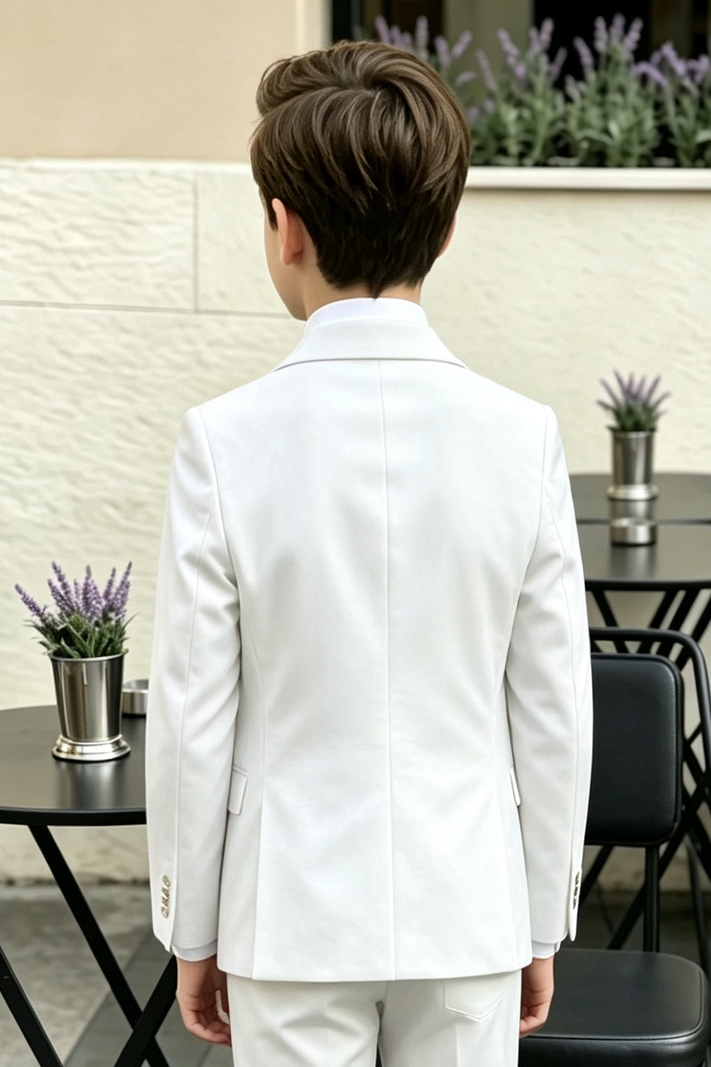 White Serge Blend Single Breasted Formal Suit Blazer Jacket
