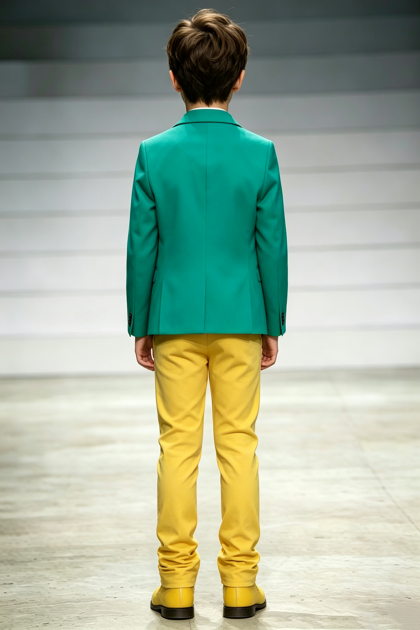 Emerald Green Twill Blend Single Breasted Tailored Suit Blazer