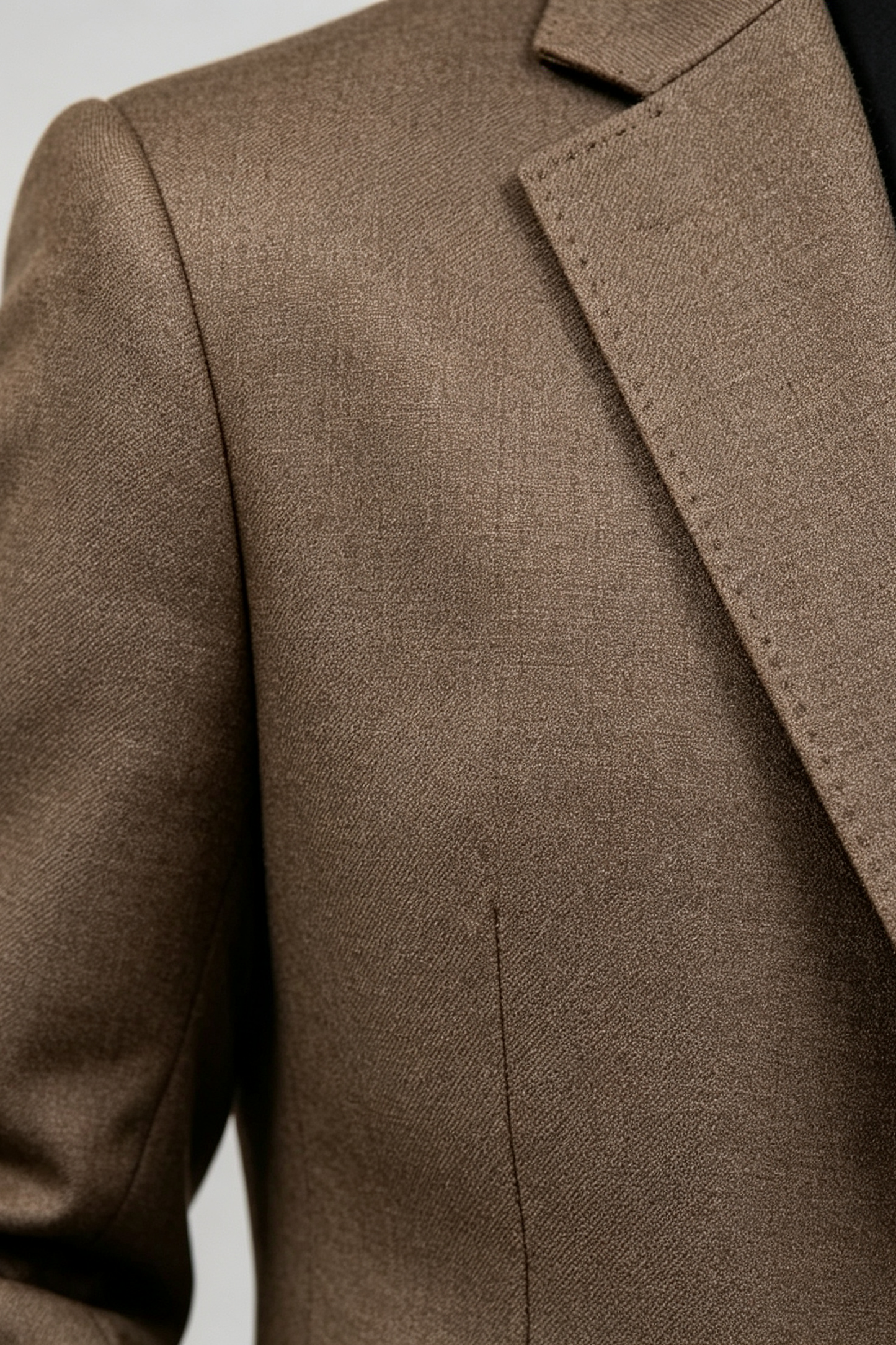 Deep Taupe Lapel Single‑Button 2‑Piece Suit