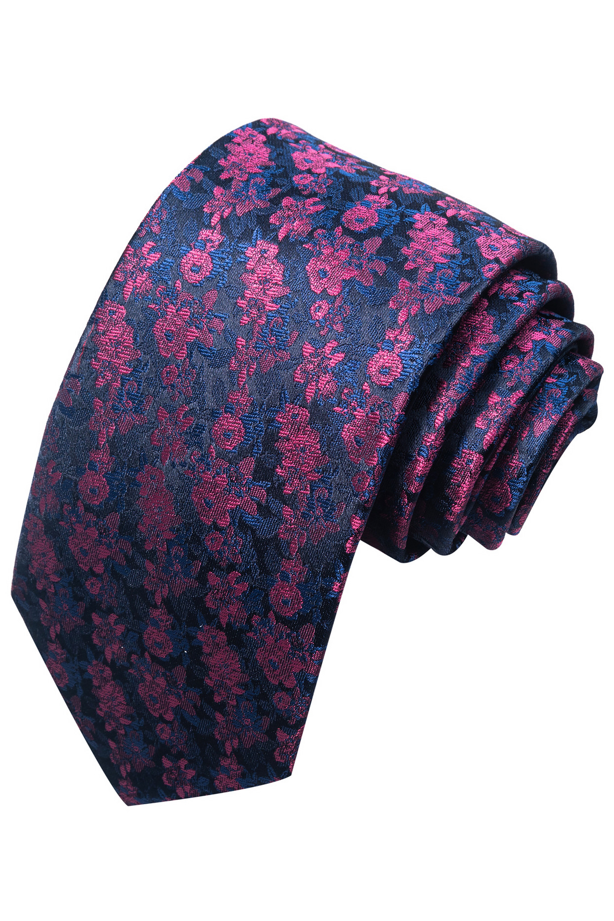 Blue Floral Jacquard Hand Tied Formal Tie