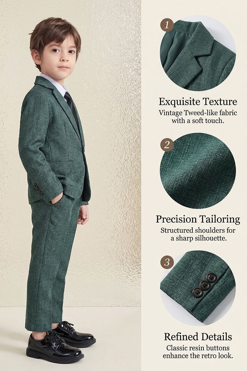 Boys Forest Green 2-Piece Suit for Tuscan Villa Weddings