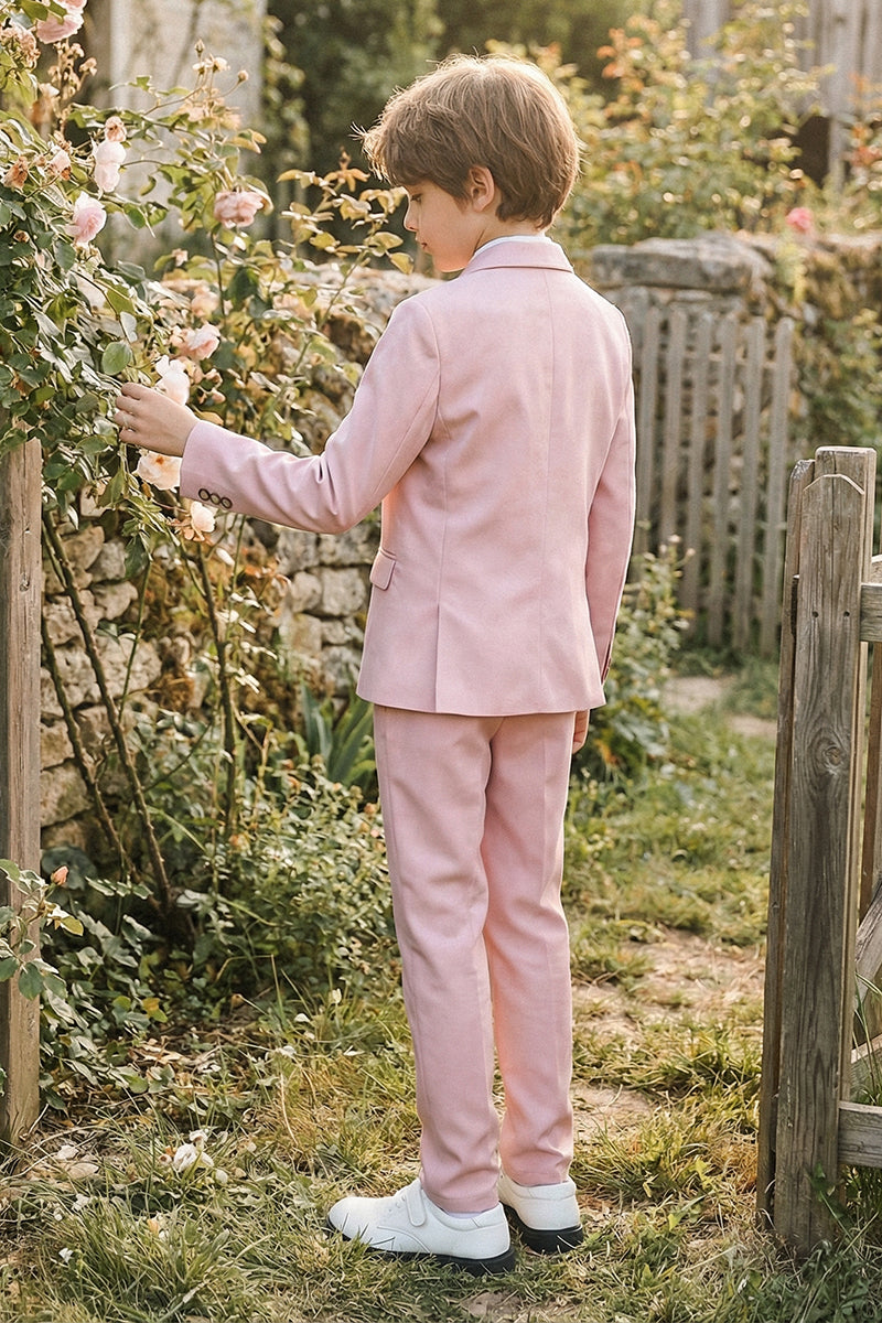 Boys Pink 3-Piece Suit for Garden Weddings
