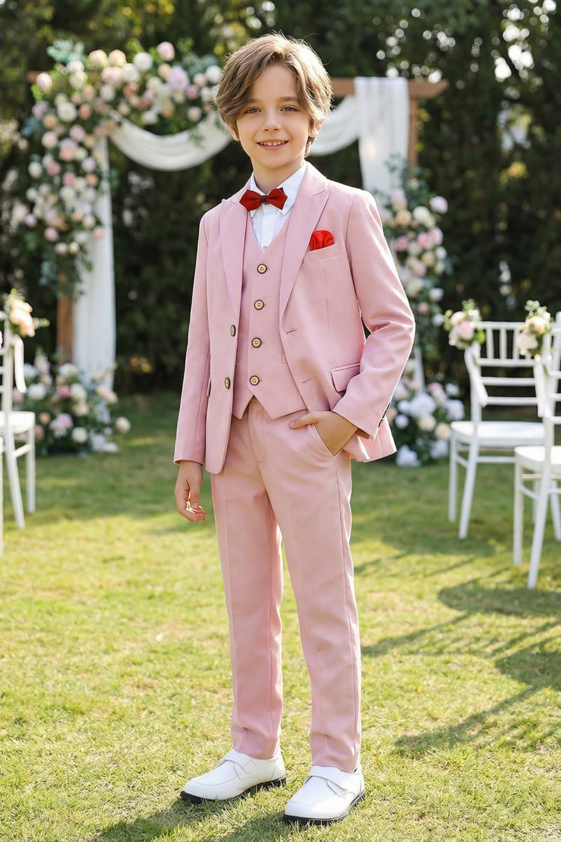Boys Pink 3-Piece Suit for Garden Weddings
