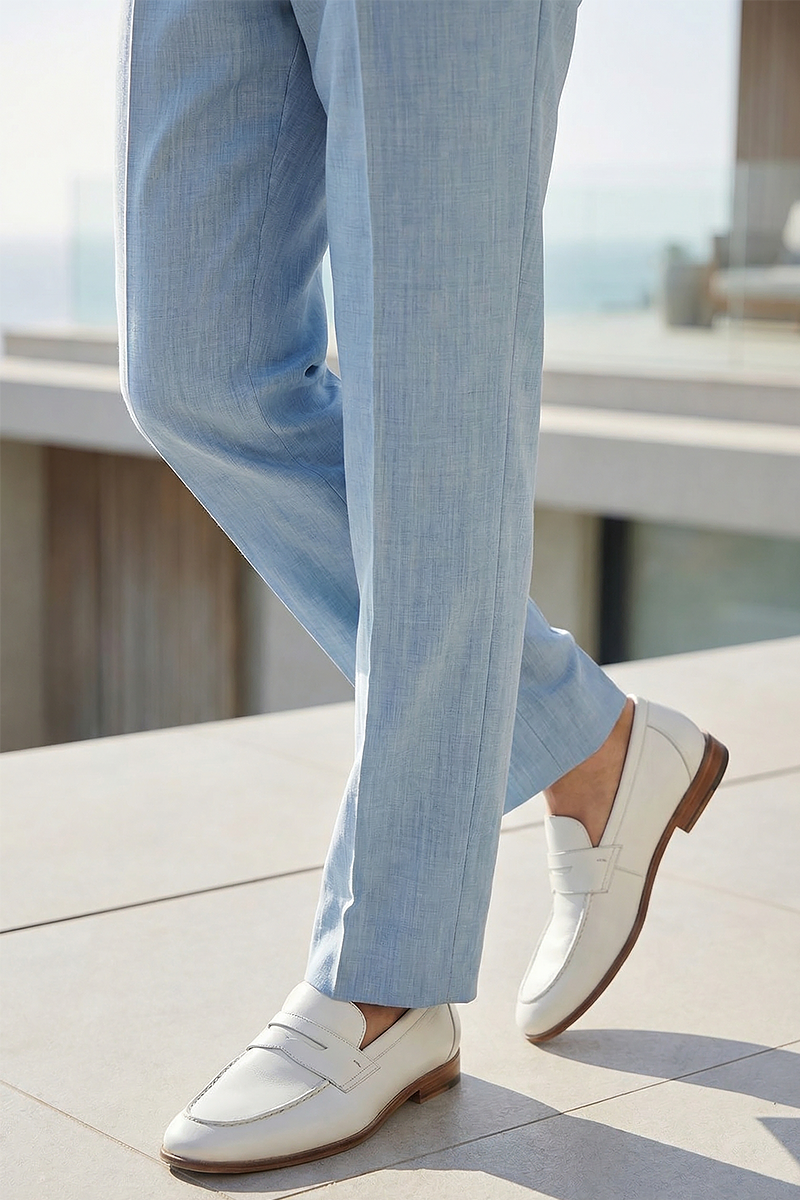 Boys Light Blue Dress Pants for Weddings and Formal Events