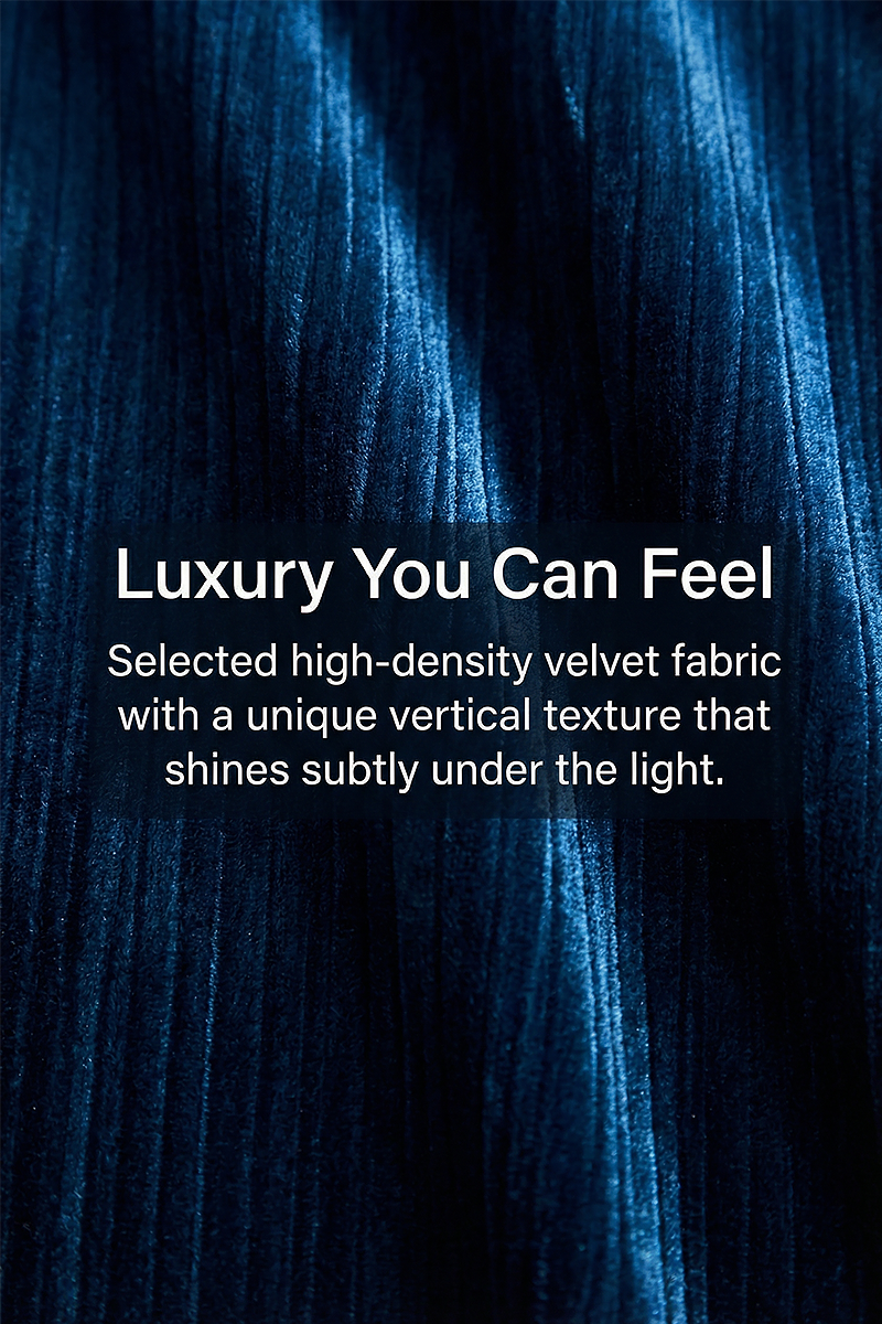 Boys Royal Blue Velvet Shawl Lapel 2-Piece Suit