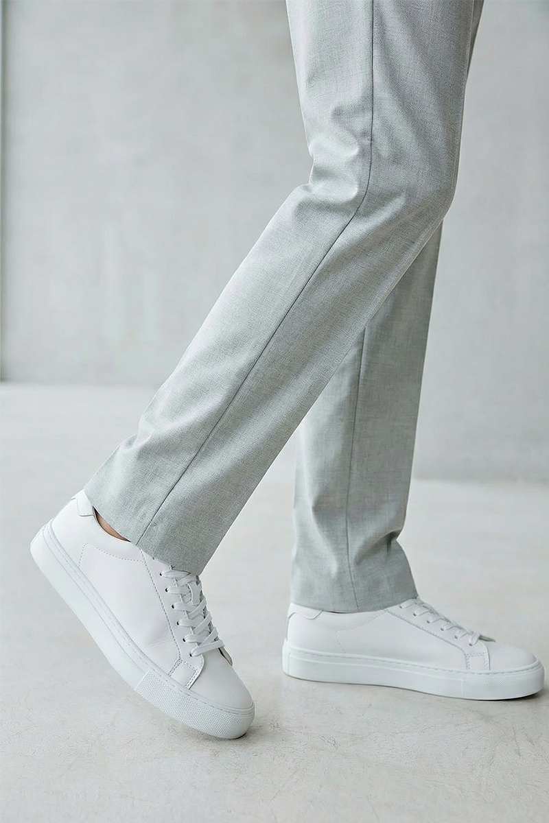 Boys Light Grey Formal Pants