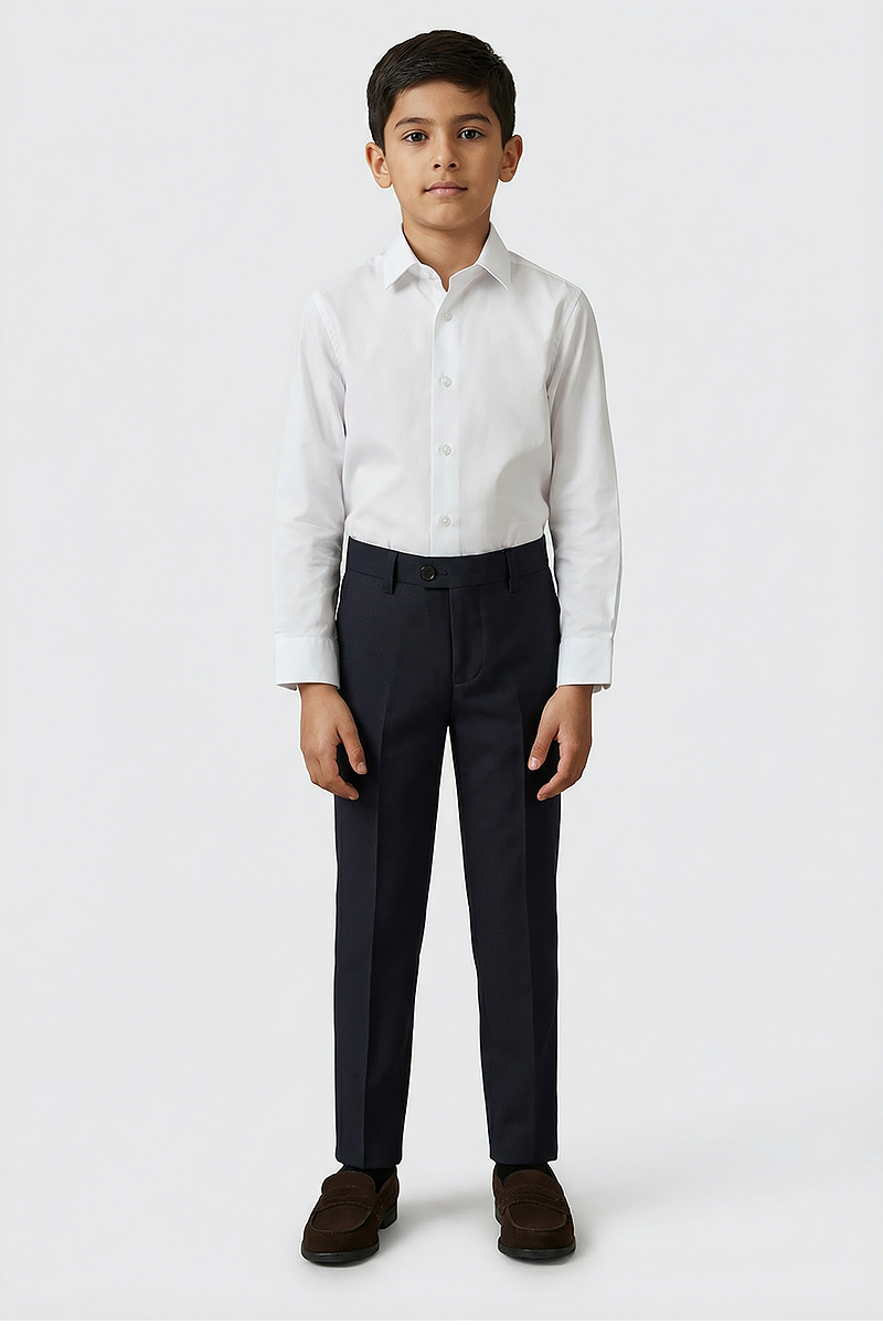 Boys Classic Dress Pants Tailored Formal Trousers