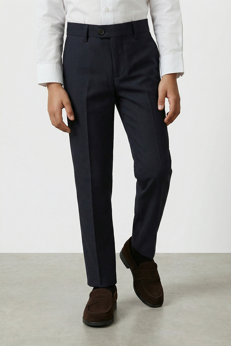 Boys Classic Dress Pants Tailored Formal Trousers