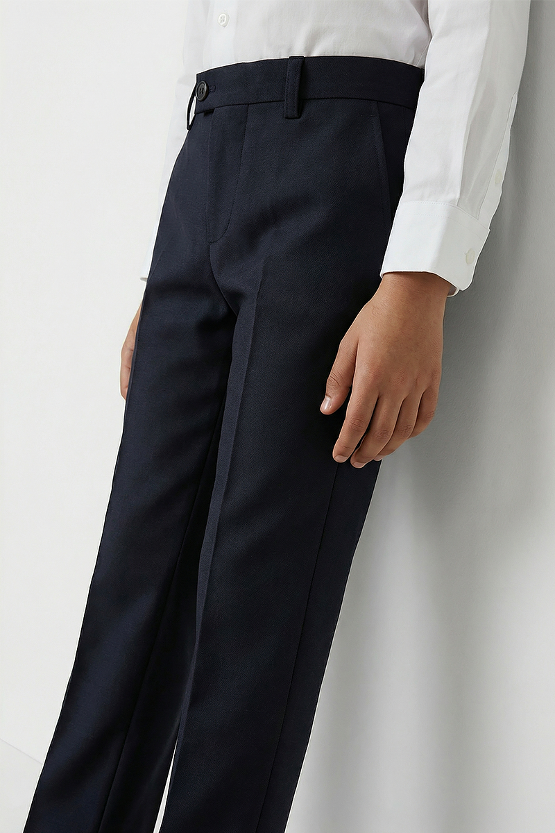 Boys Classic Dress Pants Tailored Formal Trousers