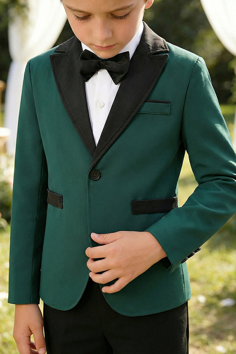 Boys Emerald Green 2-Piece Suit for Garden Weddings