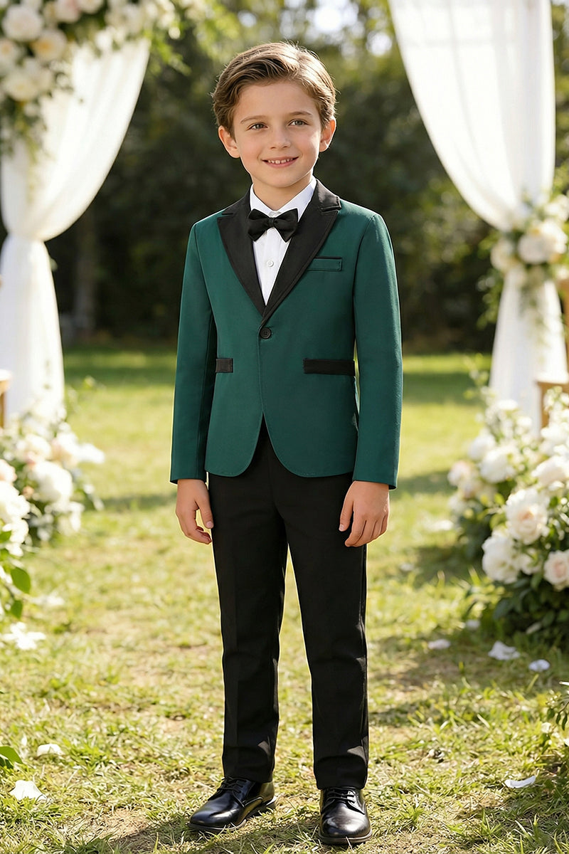 Boys Emerald Green 2-Piece Suit for Garden Weddings
