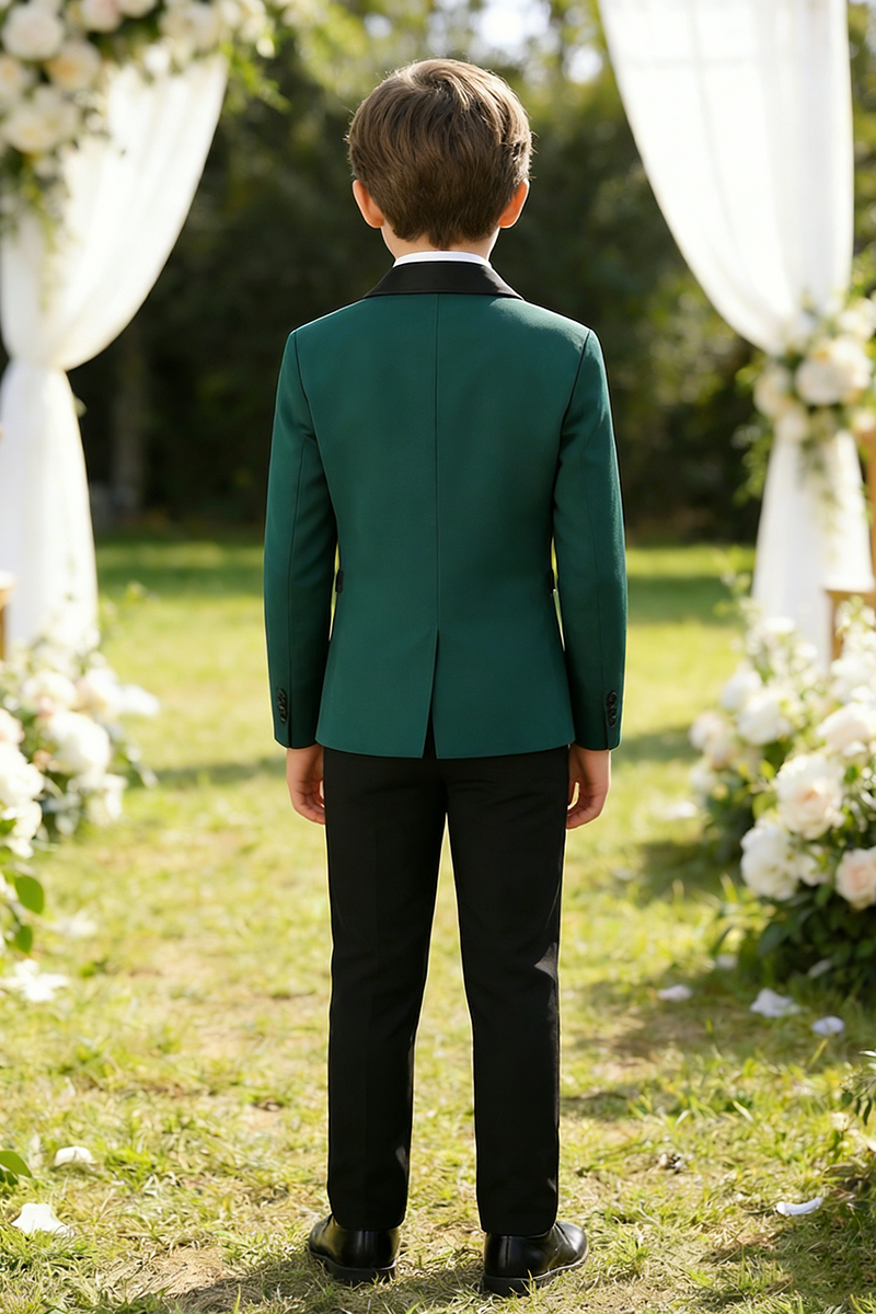 Boys Emerald Green 2-Piece Suit for Garden Weddings