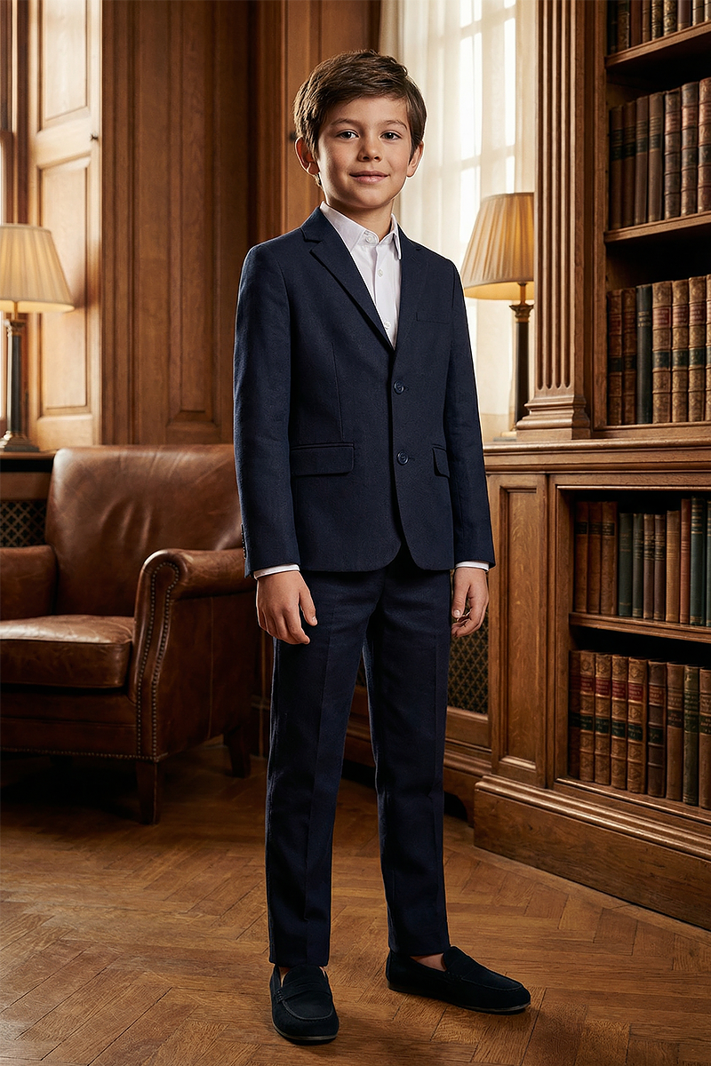 Boys Navy Classic 2-Piece Suit