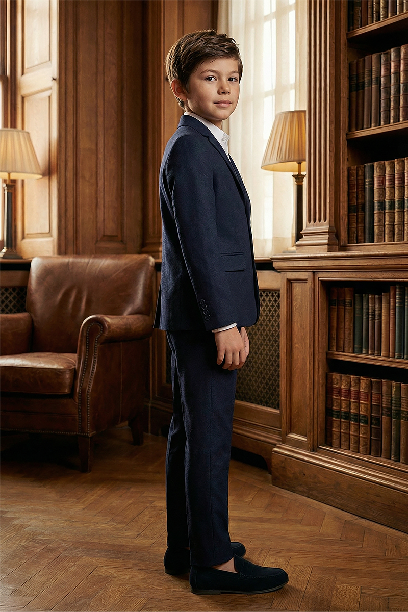 Boys Navy Classic 2-Piece Suit