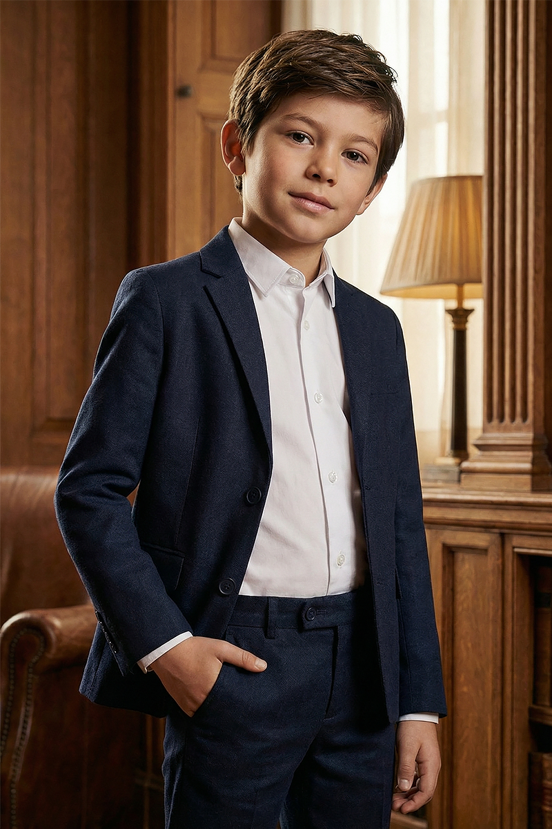Boys Navy Classic 2-Piece Suit