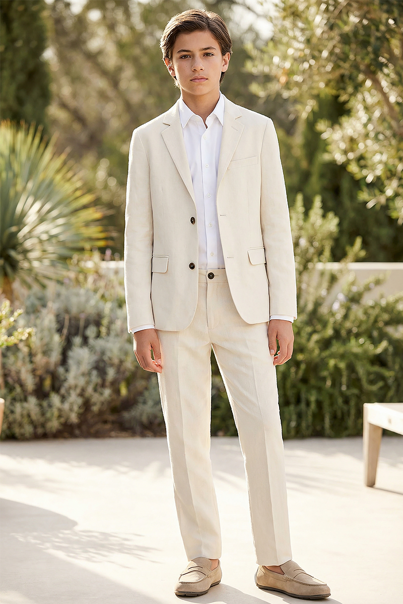 Boys Ivory Classic 2-Piece Suit