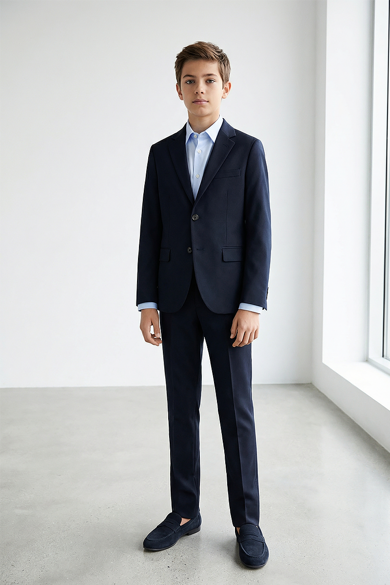 Boys Navy Classic Jacket & Pants 2-Piece Suit