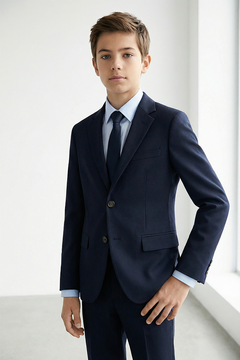 Boys Navy Classic Jacket & Pants 2-Piece Suit