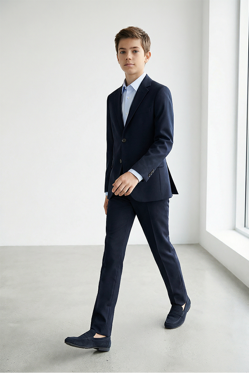 Boys Navy Classic Jacket & Pants 2-Piece Suit