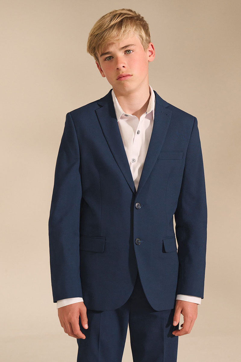 Boys Navy Blue Blazer for Modern Weddings & Formal Receptions