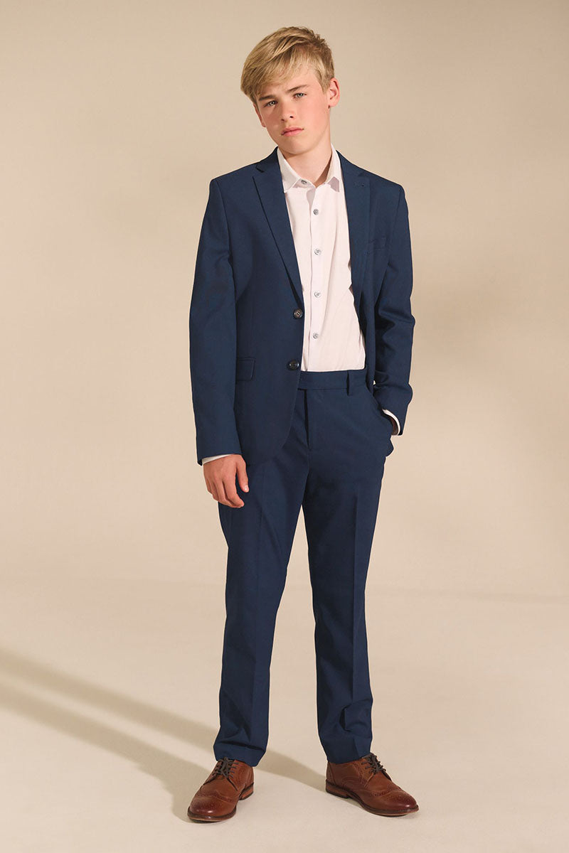 Boys Navy Blue Blazer for Modern Weddings & Formal Receptions