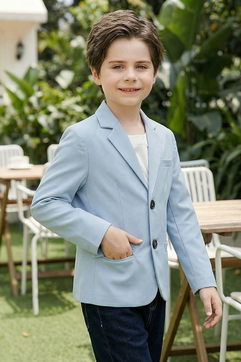 Boys Sky Blue Blazer for Casual Garden Weddings